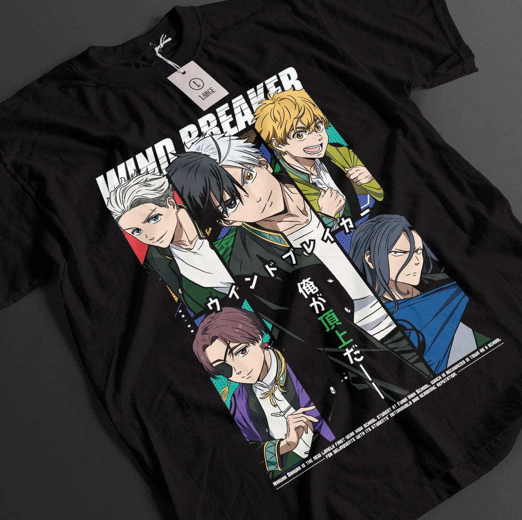 Wind Breaker Shirt Sakura Tshirt Sygishita T-Shirt Suo Top Hiragi Cute Anime Tee