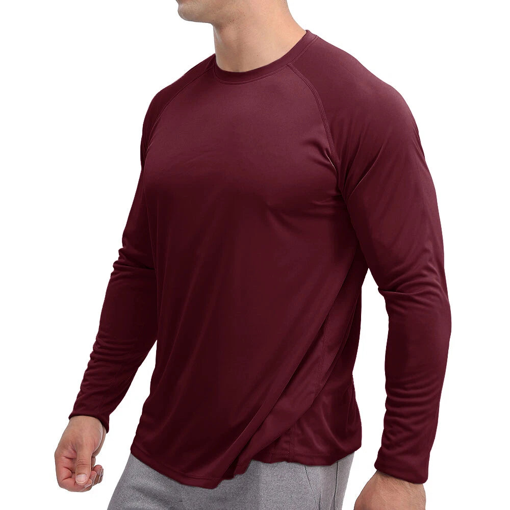 UPF50+ Men's Sun Protection Long Sleeve UV T-Shirt Outdoor Sport Fishing Shirts