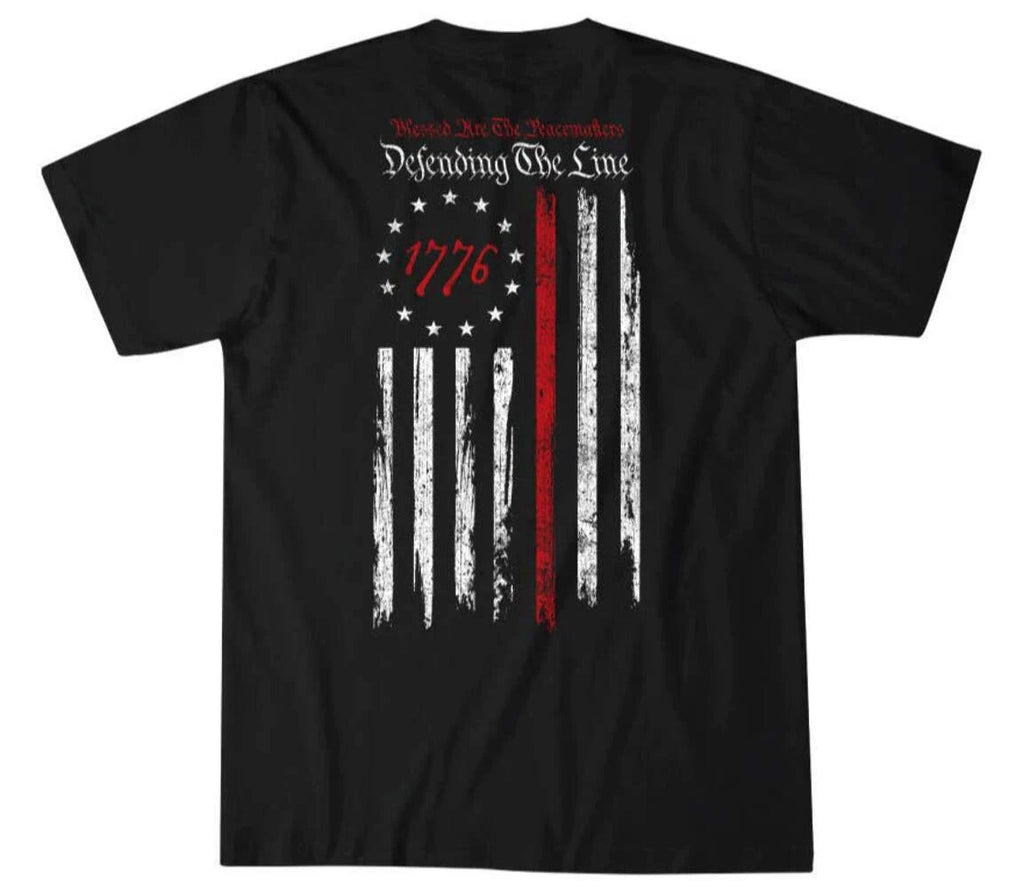 Howitzer Style Men's T-Shirt Defending The Line Military Grunt MFG