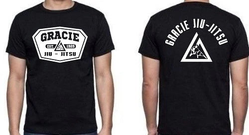 Brazilian Jiu-Jitsu Gracie Fighter T shirt UFC MMA Pride Fighting Fight 2 SIDED