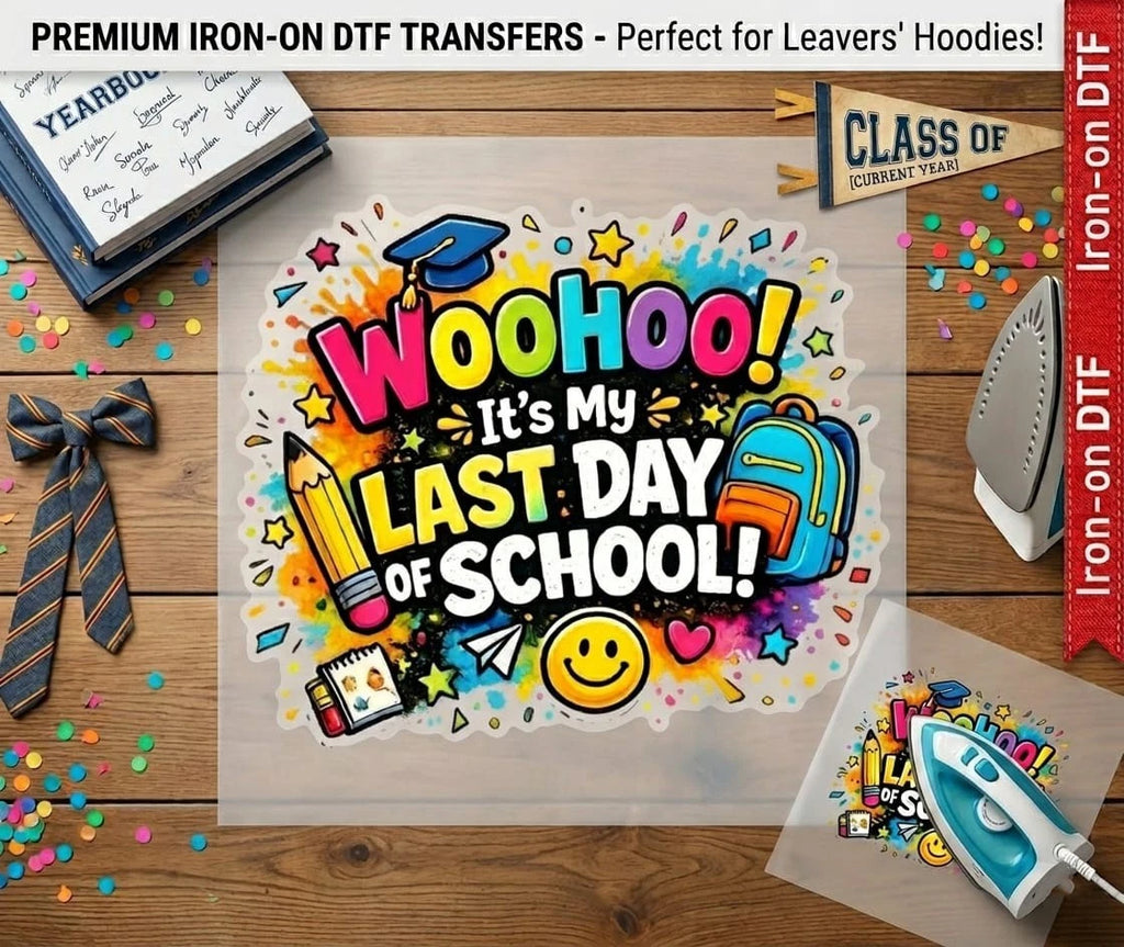 School Leavers Class Of 2026 DTF Iron On Heat Transfer Boys Girls Gift Tee Kids