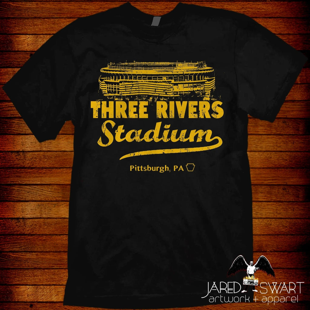 Pittsburgh Three Rivers Stadium retro T-shirt old stadium of Stealers Pirates