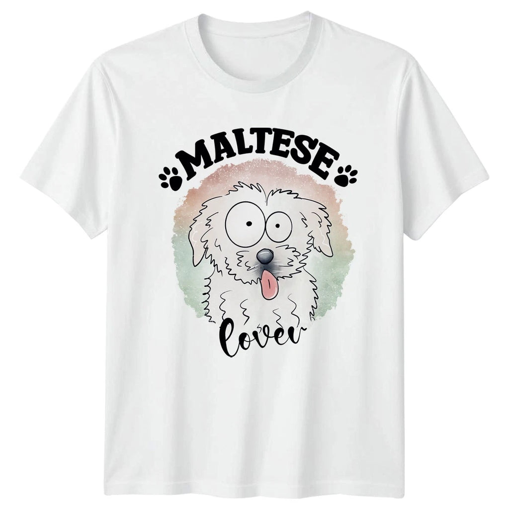 Maltese Lover T-Shirt Dog Breed Pet Birthday Gift For Him And Her