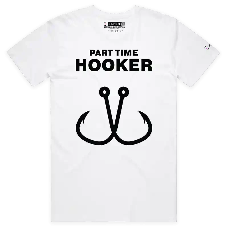 VOICEART Part Time Hooker Funny Memes T-Shirt with Premium Graphics Design