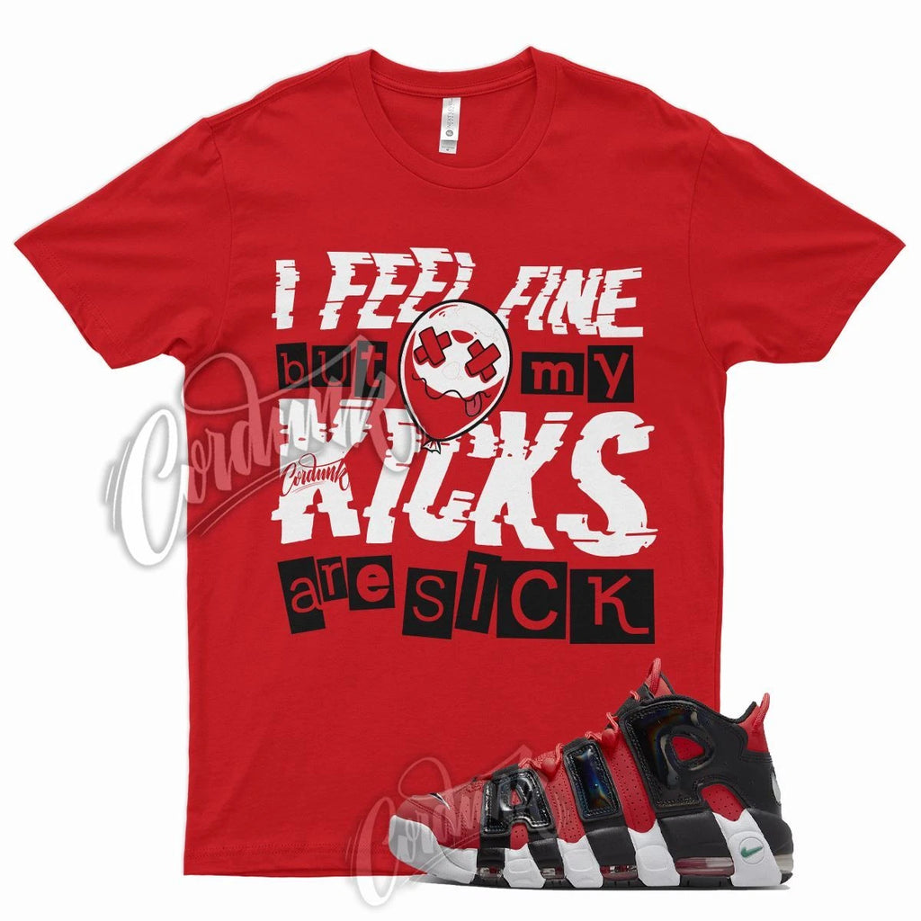 SICK Shirt for N Air More Uptempo '96 1996 Lobster Red Green Noise Varsity 1