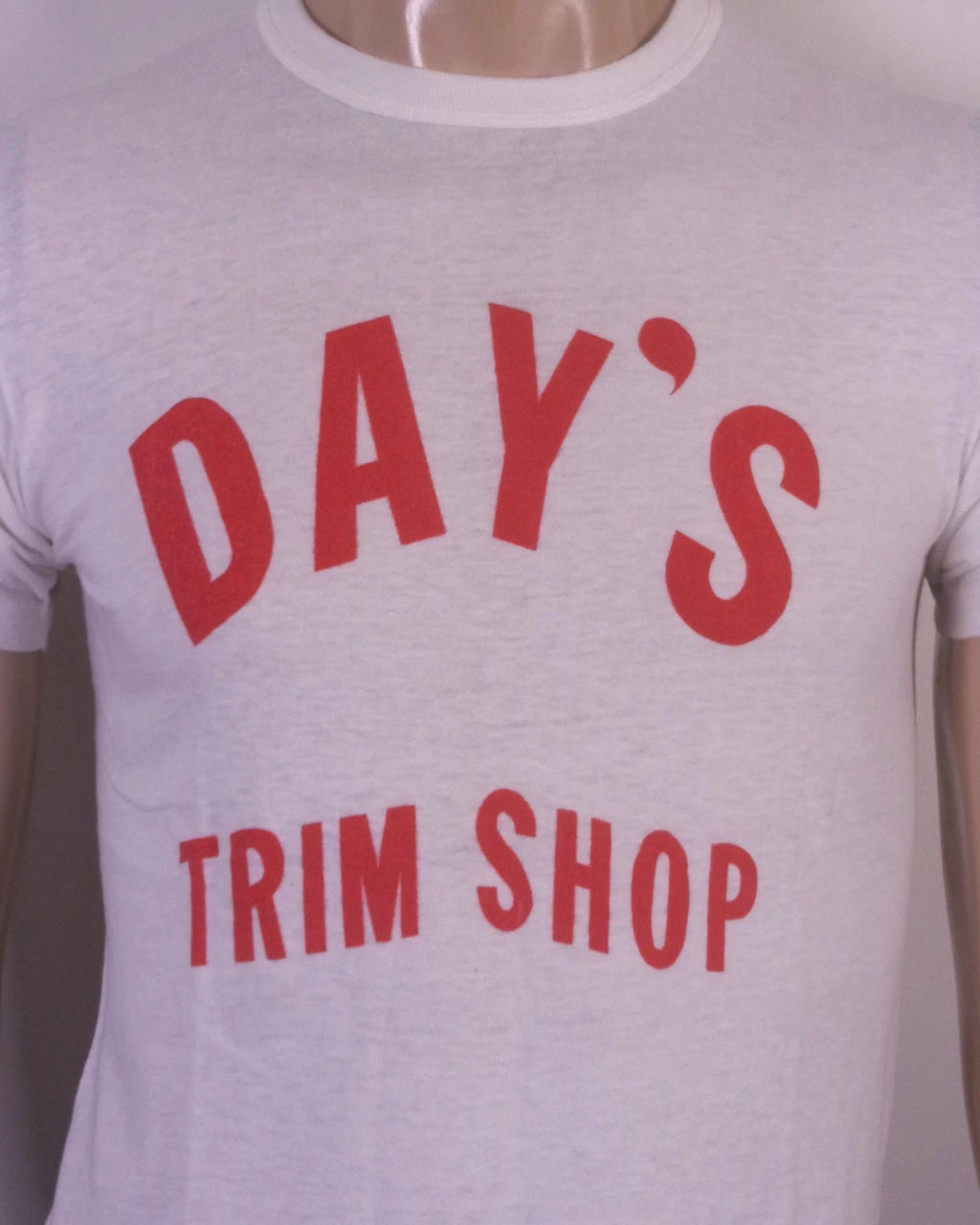 vintage 60s Hanes Day's Trim Shop T-Shirt Hot Rod Drag Racing USA sz M