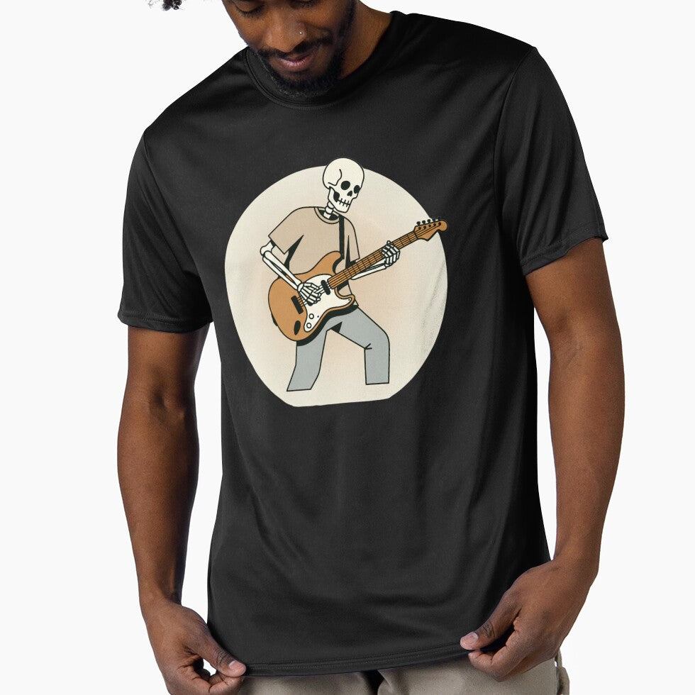 GUITARIST | Minimalist Skeleton Streetwear Art by DEADLINE.