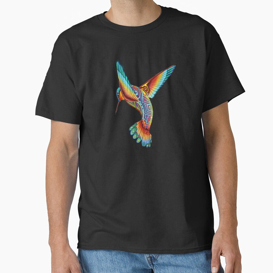 Humming Bird with a Native flare - Native American Inspired Hummingbird Illustration - Rainbow Hummingbird by Caummon Thread