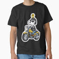 Snoopy Biker and Woodstock Motorcycle Rider Sticker by XM STOREZ
