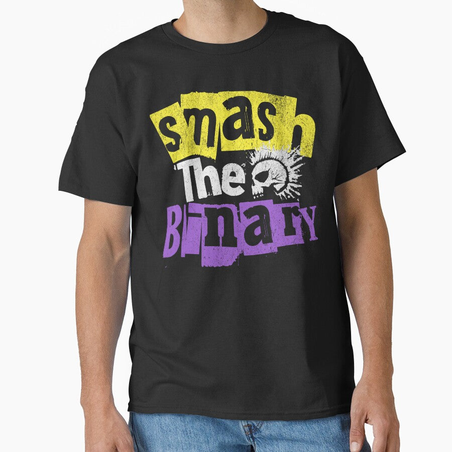 Smash The Binary Nonbinary Gender Queer Punk by ontrendshirts