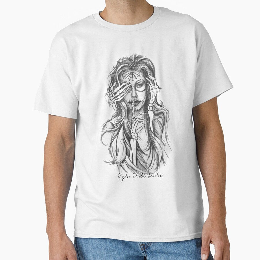 Hear, See, Speak No Evil Girl and Skeleton by KylieWildHeslop