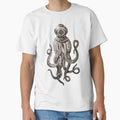 Strange Vintage SCUBA Diving Octopus Kraken T-shirts and Gifts by Robert Diebold