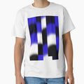 Blue Black and White Unique Hypnotic Geographic Pattern by ChromaticAddict
