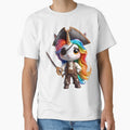 Cute Rainbow Unicorn Pirate with Sword by Nathalymx