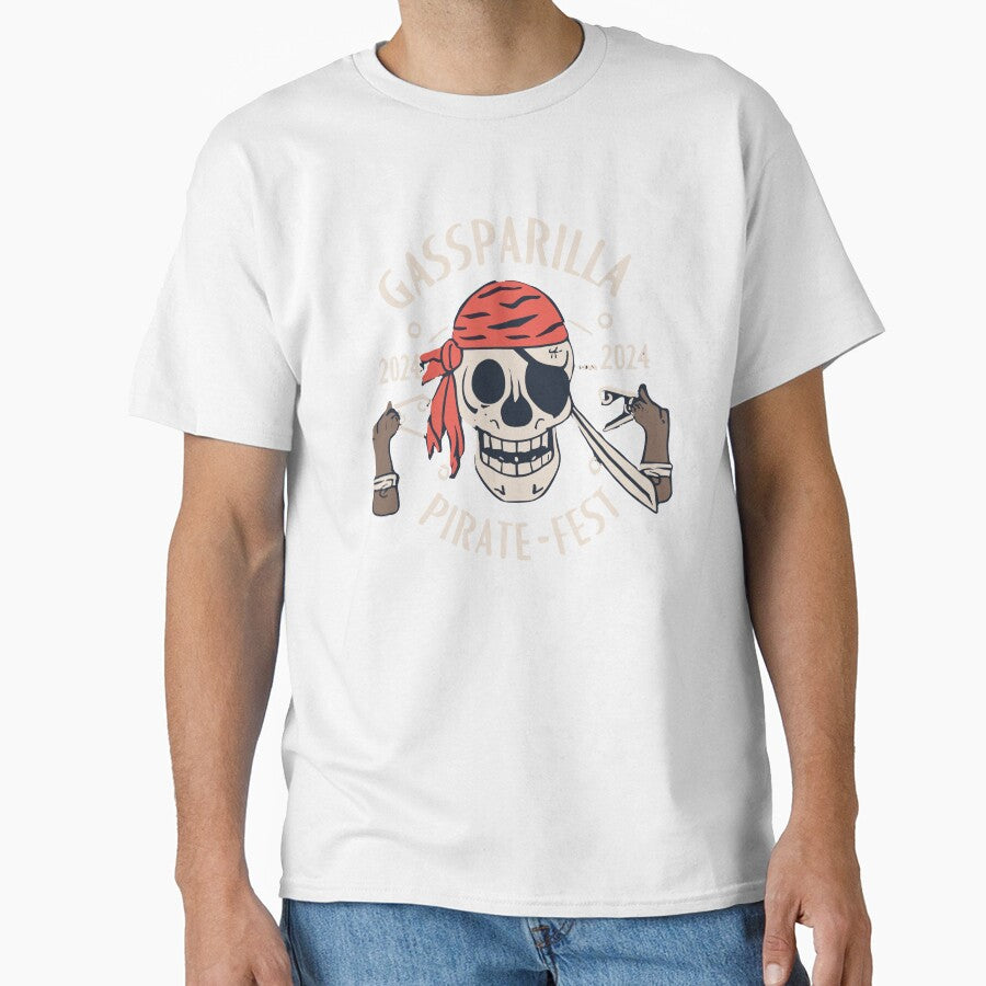 Gasparilla 2024 Pirate Festival Tampa FL Jolly Roger T-Shirt by MizoX7