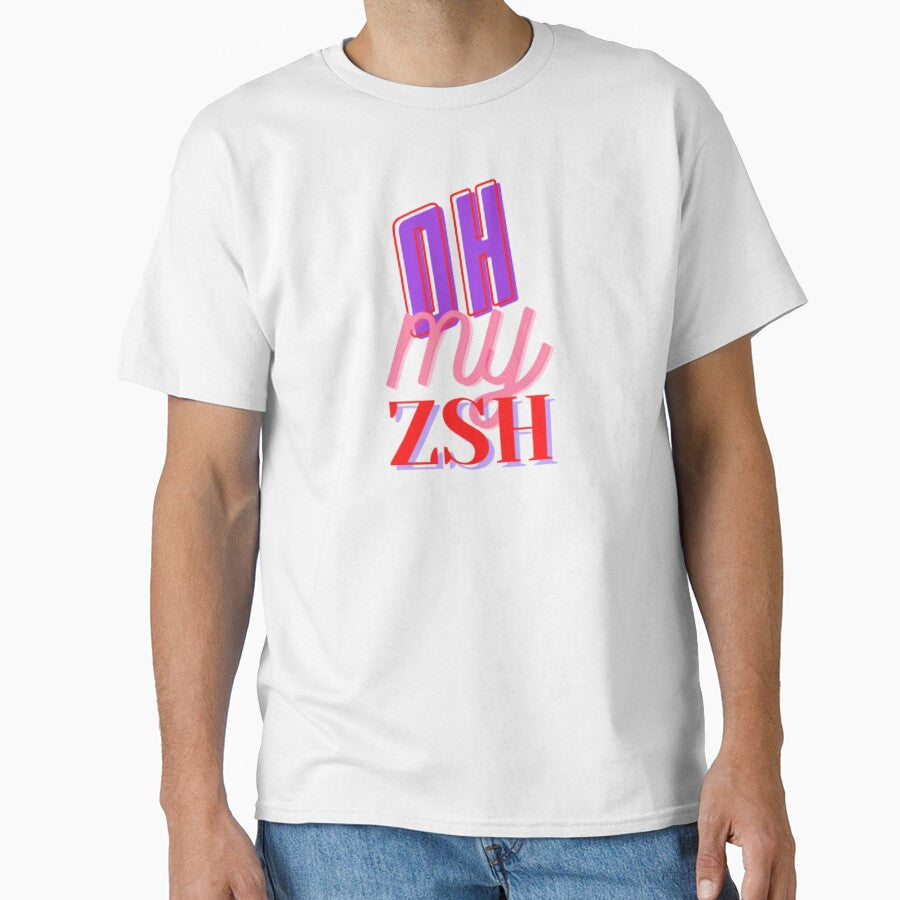 Oh My Zsh essential coding programming theme  T-Shirt by redpalaceark