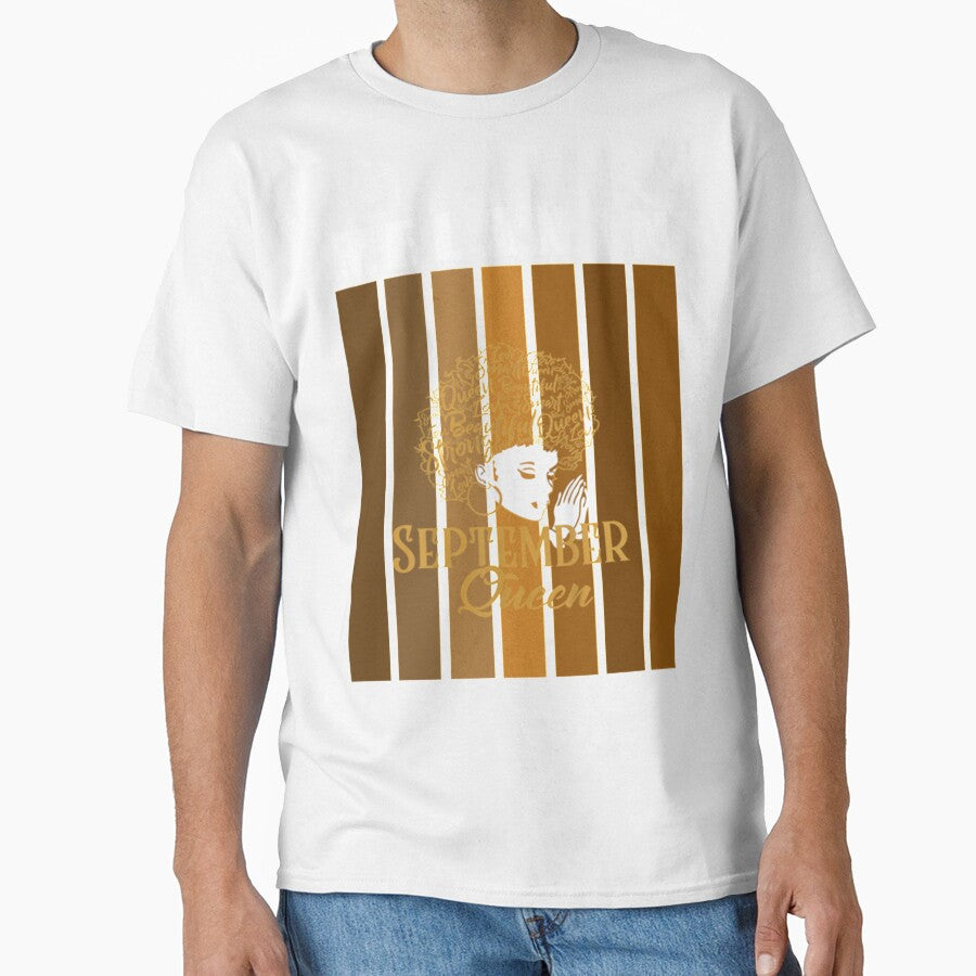 Melanin Shades Black Pride September queen Short-Sleeve Unisex by Jimbeler
