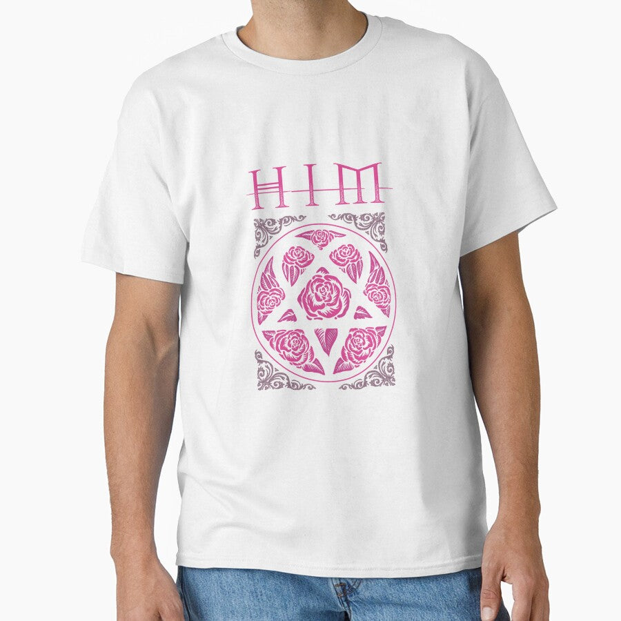 Heartagram Him Band Tee Heartagram Tee Pink Him Band Logo by fredricksonsx