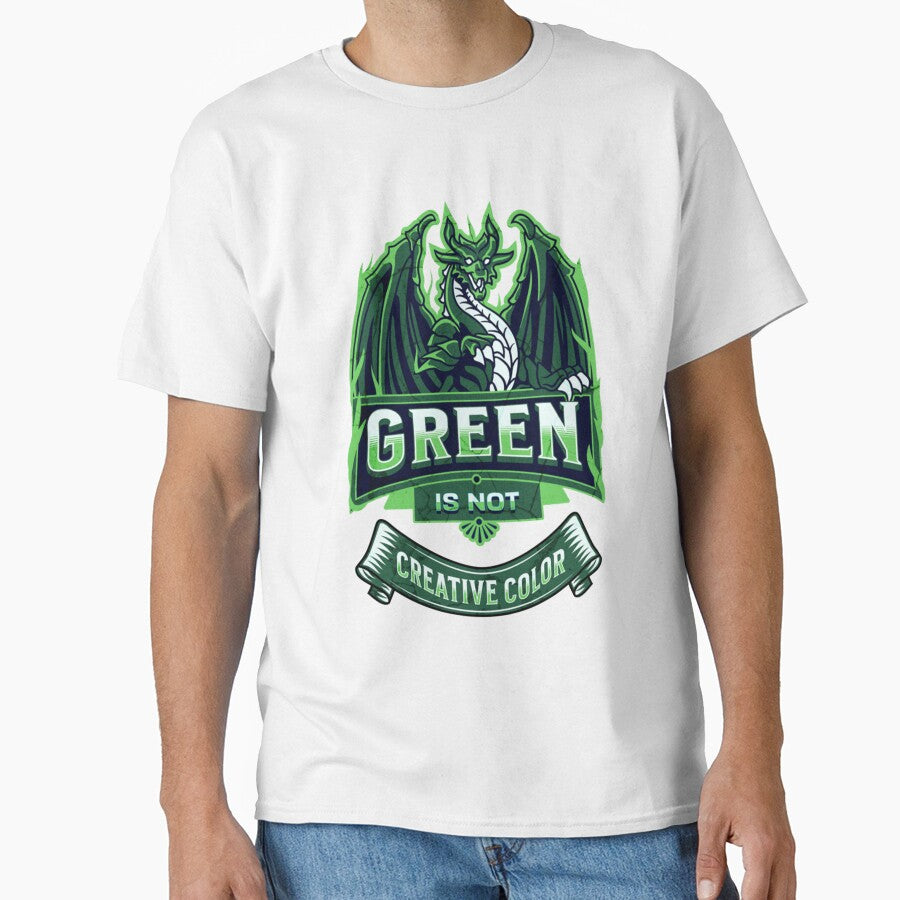 Green Is Not a Creative Color - green dragon by UKAmobile