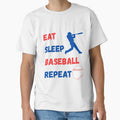 Eat Sleep Baseball Repeat – Vintage Batter Lifestyle Graphic Tee by KapiPrint
