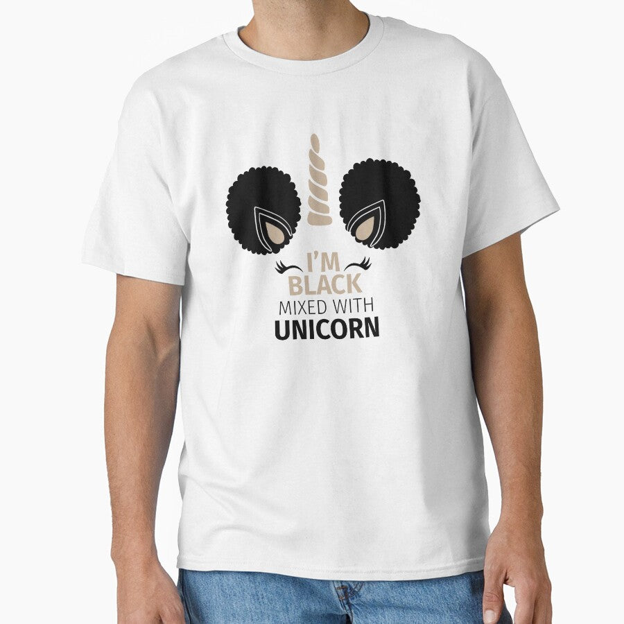 Afro Puffs Magic Unicorn - I'm Black Mixed with Unicorn by LittleBlkTees