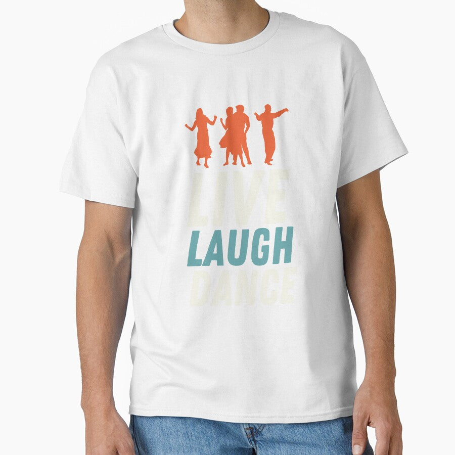Live Laugh Dance - Short Motivational Saying | Colorful Stylish Dance Typography by Delandor