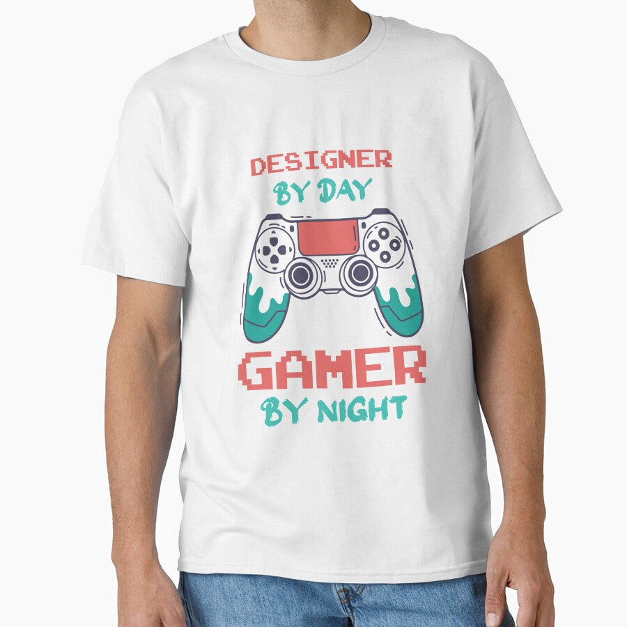 Designer By Day Gamer By Night - Funny Designer quote gift idea For Men and Women by Mmmm3344