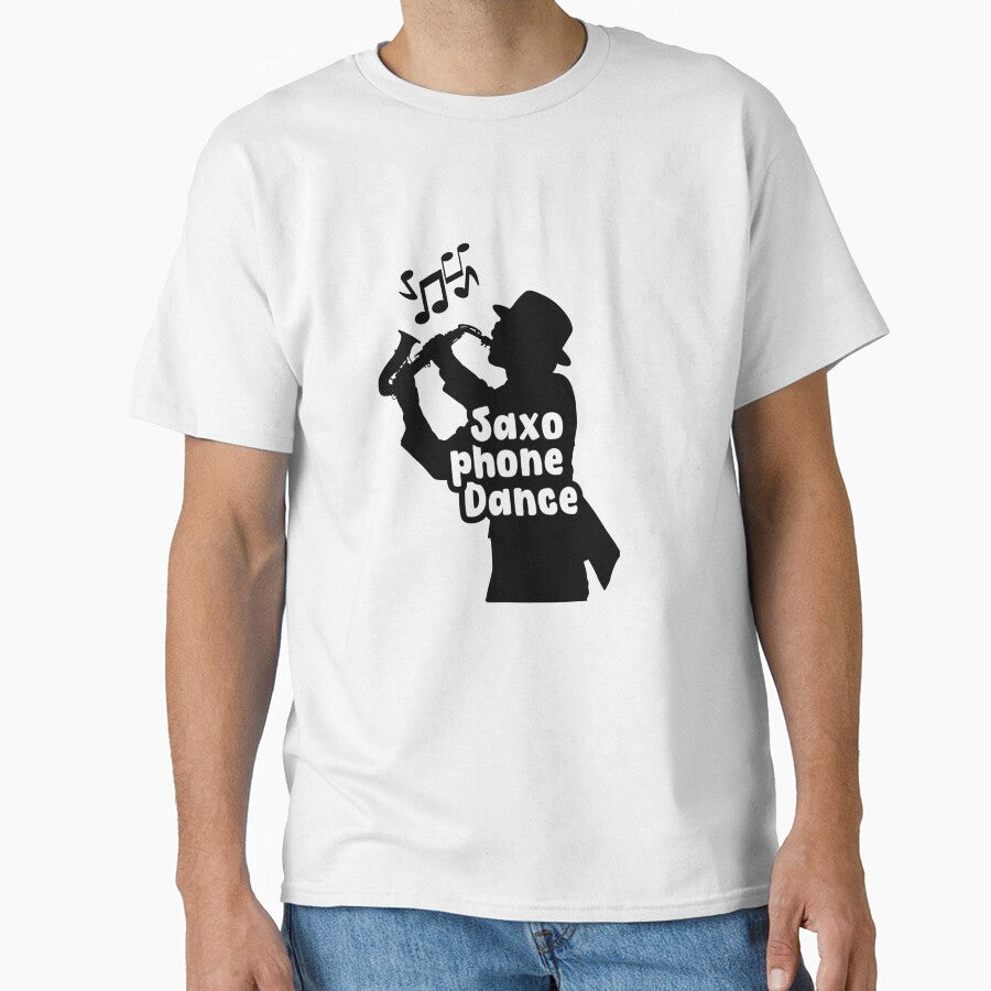 Funny Illustration Saxophone And Dance by Stickers  Designer