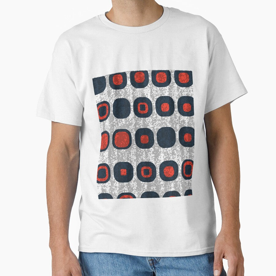 Bauhaus Inspired Mod Pattern in Red and Blue by LisWilliams