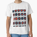 Bauhaus Inspired Mod Pattern in Red and Blue by LisWilliams