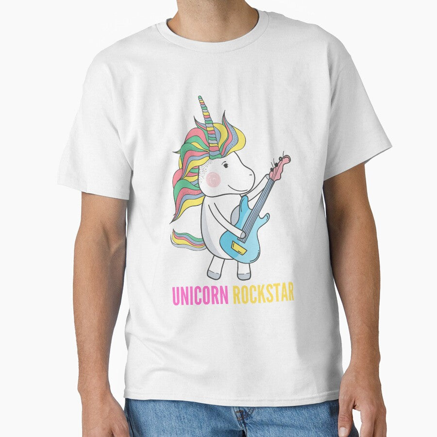 funny-unicorn-Rockstar-music-guitar-Long-Sleeve by EricLitt