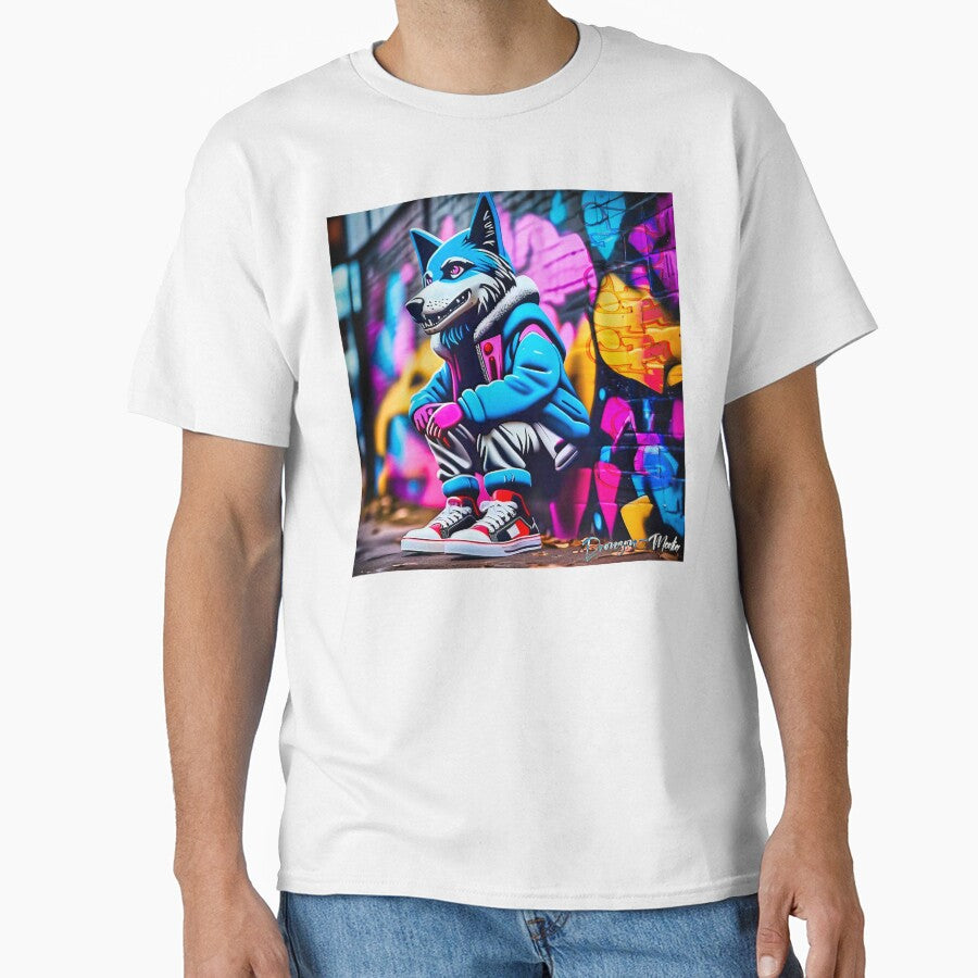 Urban graffiti street art Wolf by Drone-tees