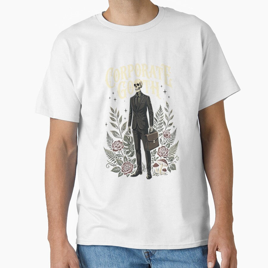 Corporate Goth Skeleton Botanical Office Worker by ElaineZPink