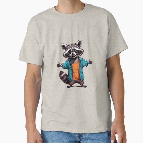 A cute raccoon with open arms and a big smile by NiRia Spot