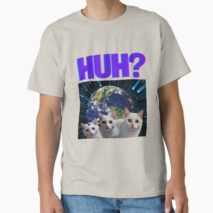 "Huh?" Meme Cat Shirt – Funny Viral Cat Expression Tee & Hoodie by Colorful-Garden