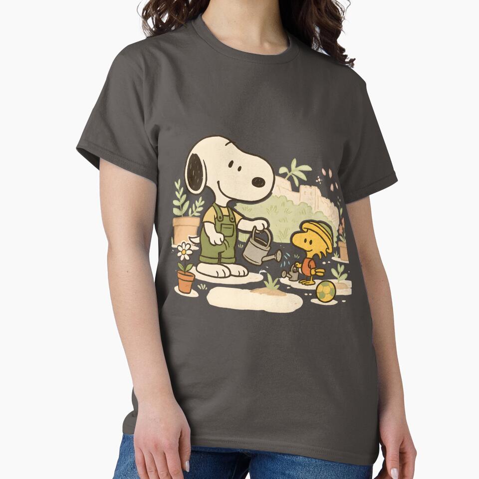 Snoopy Gardener – Cute Dog & Bird Watering Plants by Tidal Arts