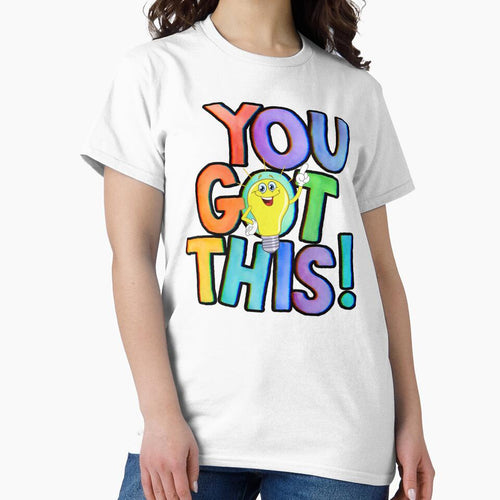 "You Got This" inspirational, motivational, encouraging, bright colors, light bulb moment by karinasalwaszka
