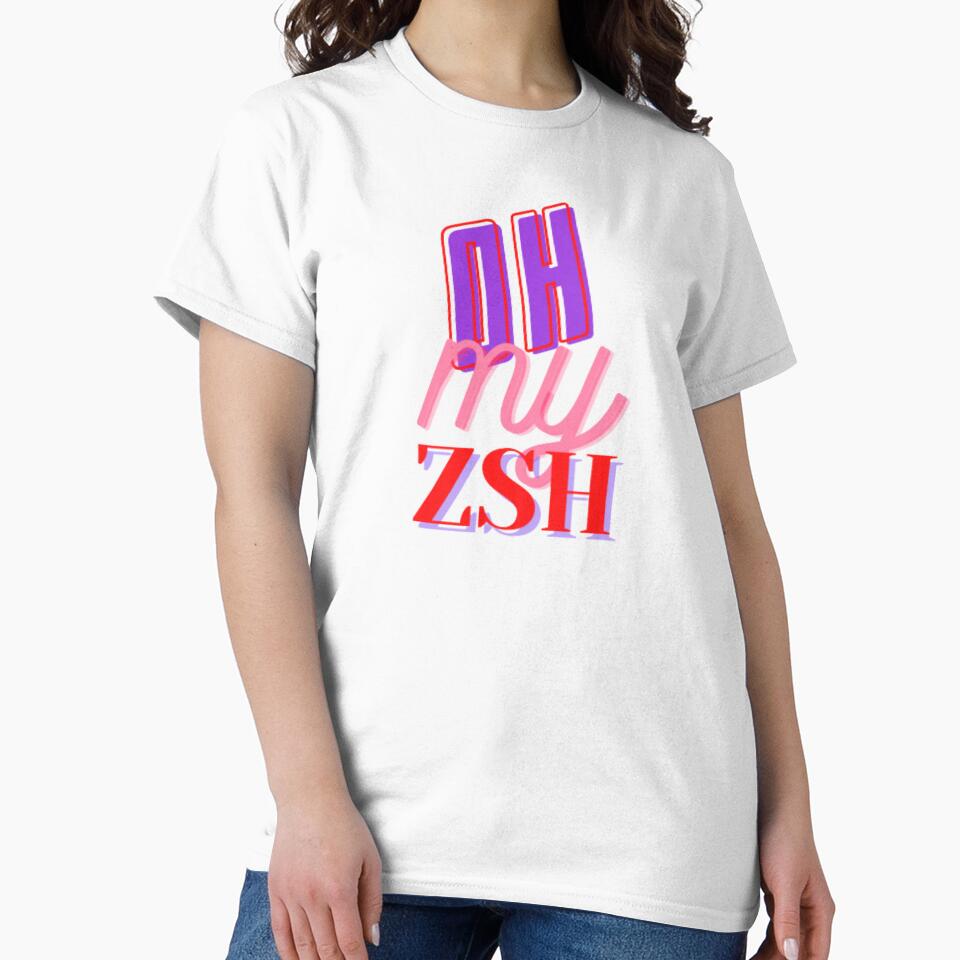 Oh My Zsh essential coding programming theme  T-Shirt by redpalaceark