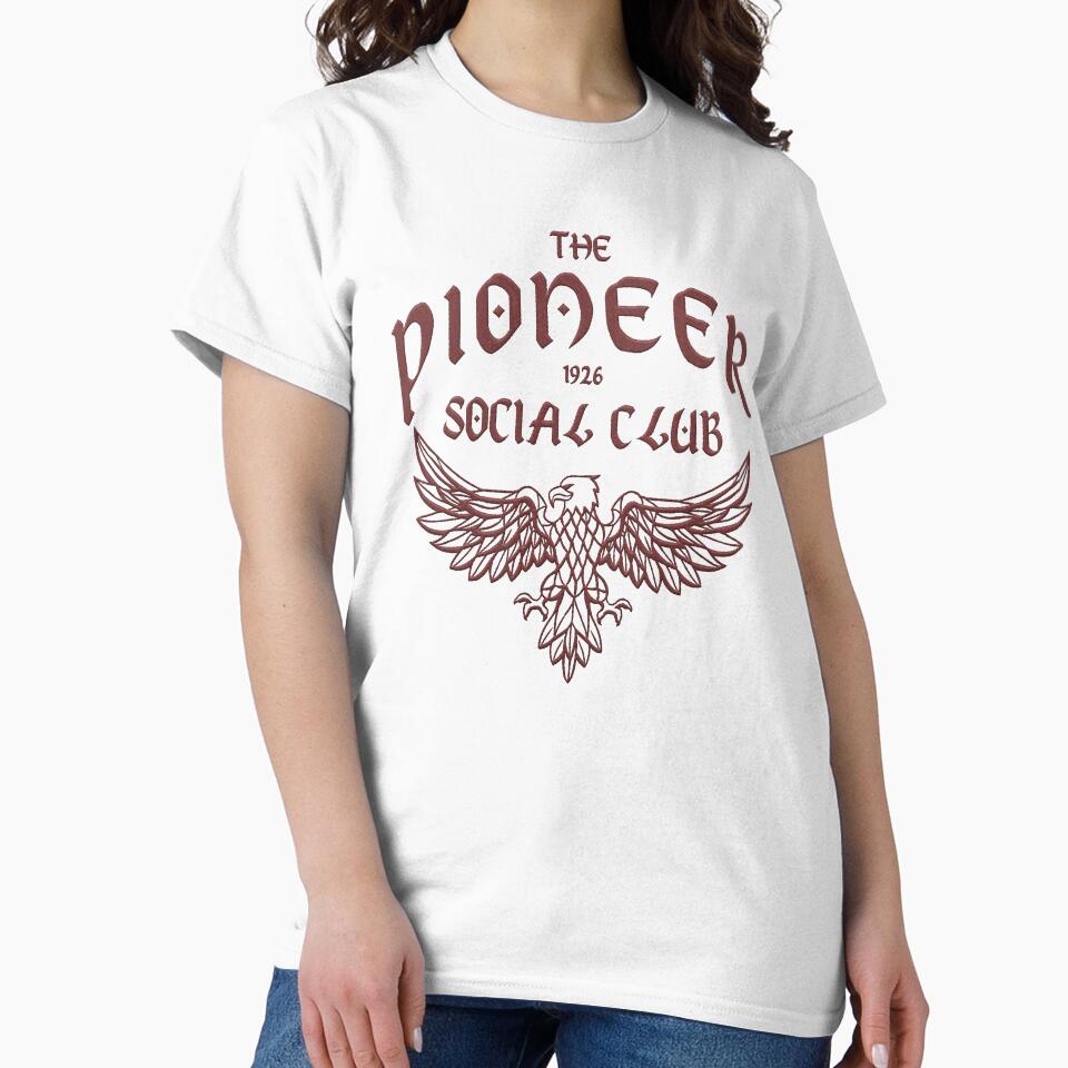 embroidery style the pioneer social club typography art by hayrpictures