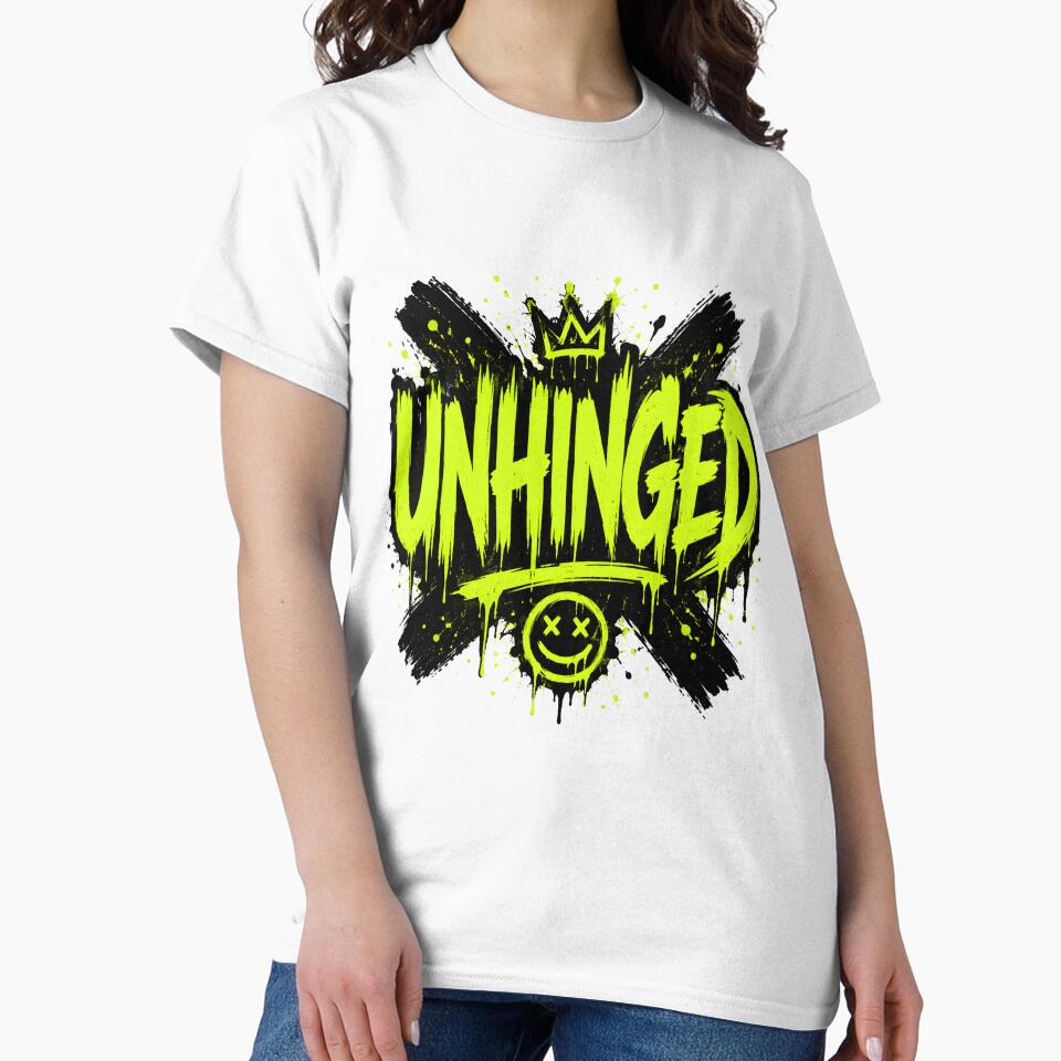 Unhinged Neon Green Streetwear Graffiti Drip by Mr Lee