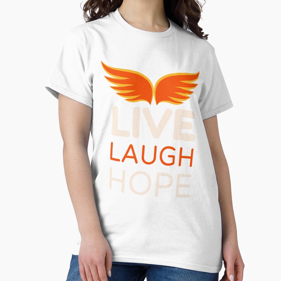 Live Laugh Hope - Short Motivational Quotes | Colorful Fashion Hope Typography by Delandor