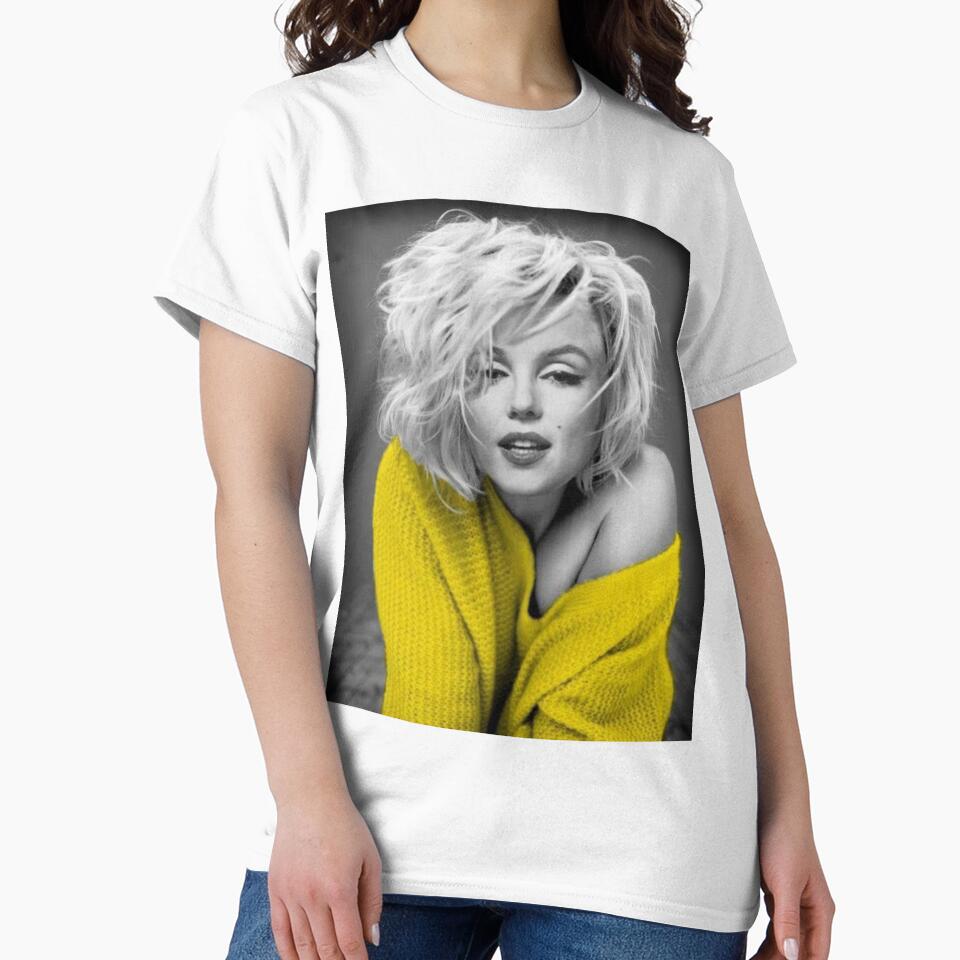 Marylin Monroe in yellow painting by gracillisJeane