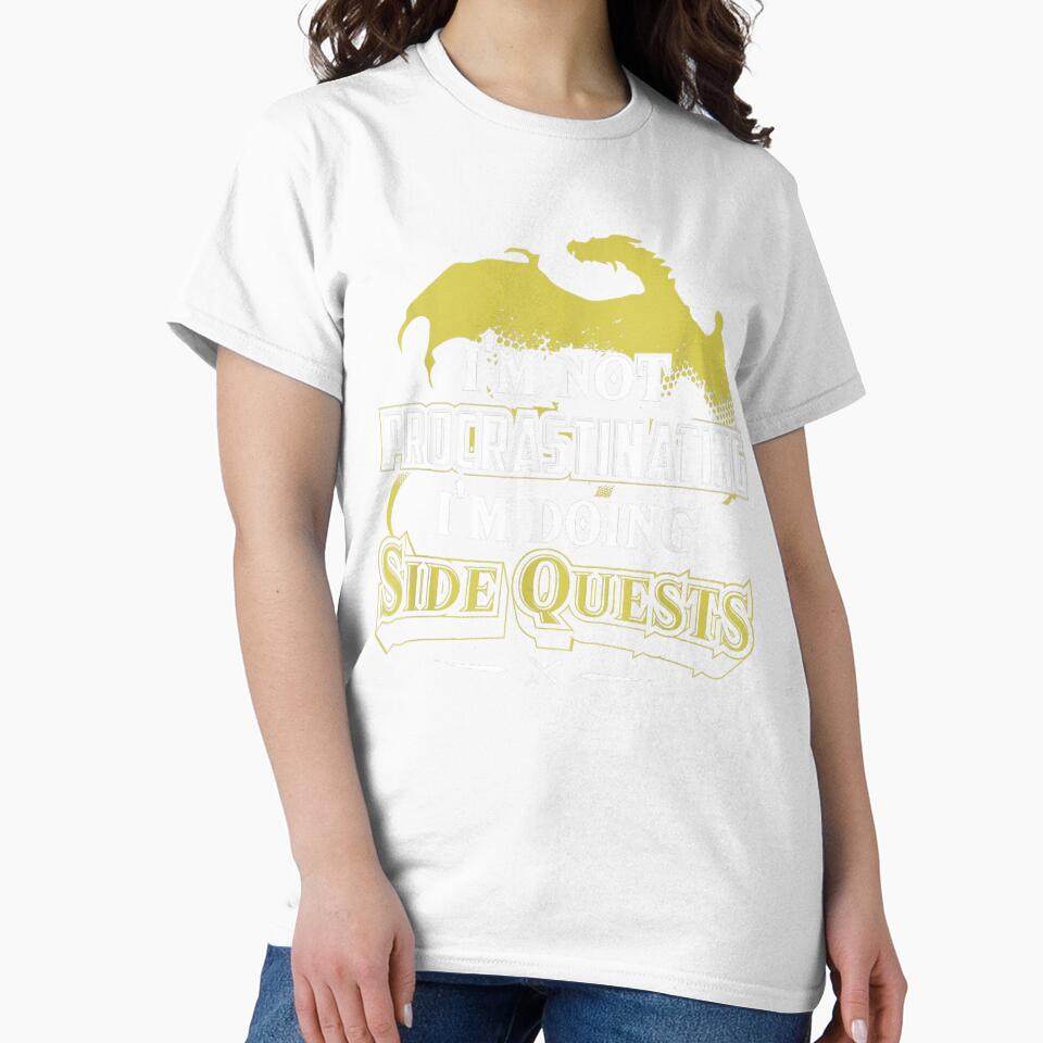 Great Gaming Gifts for Video Gamer RPG Gamer T-Shirt: I'm Doing Side Quests by animal-x1