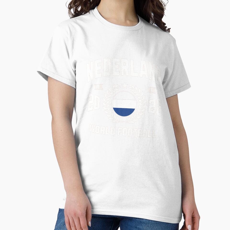 Nederland World Football 2026 Badge Design T-Shirt_86995090 by gidget-gadget