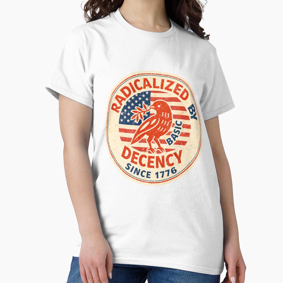 Vintage Floral Radicalized by Basic Decency Feminist Activist by gear-posters