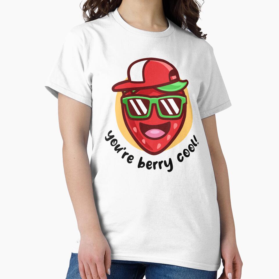 You're berry cool strawberry (on light colors) by messy-nessie