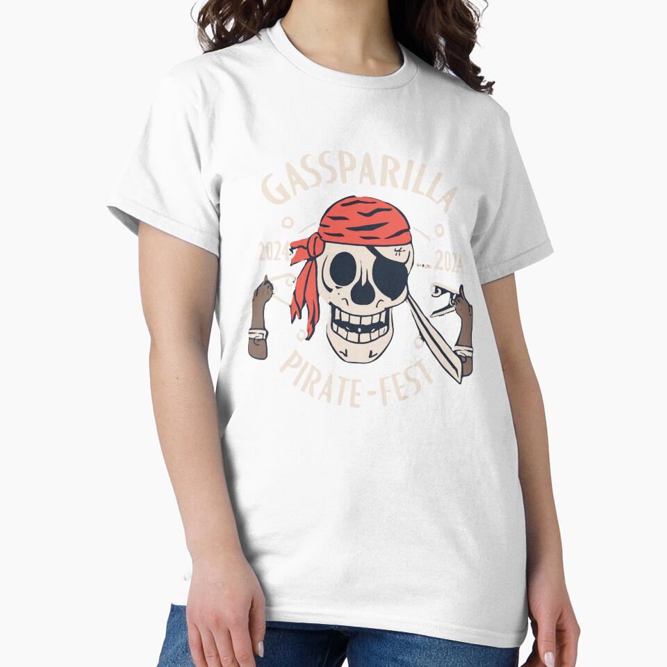 Gasparilla 2024 Pirate Festival Tampa FL Jolly Roger T-Shirt by MizoX7