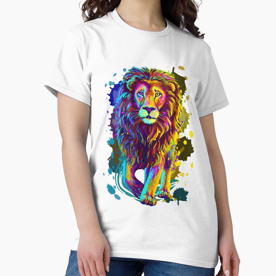 Cool Colorful Wild Lion Stylish  Lion Graphic Design by UKAmobile