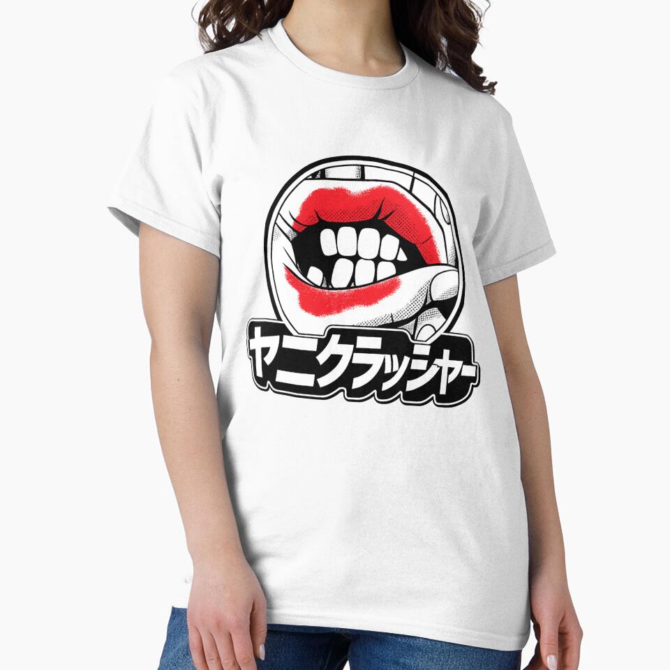 Anime Streetwear Screen-Print Mouth & Hands Graphic Logo – Bold Pop Art Design by ldjcustomdesign