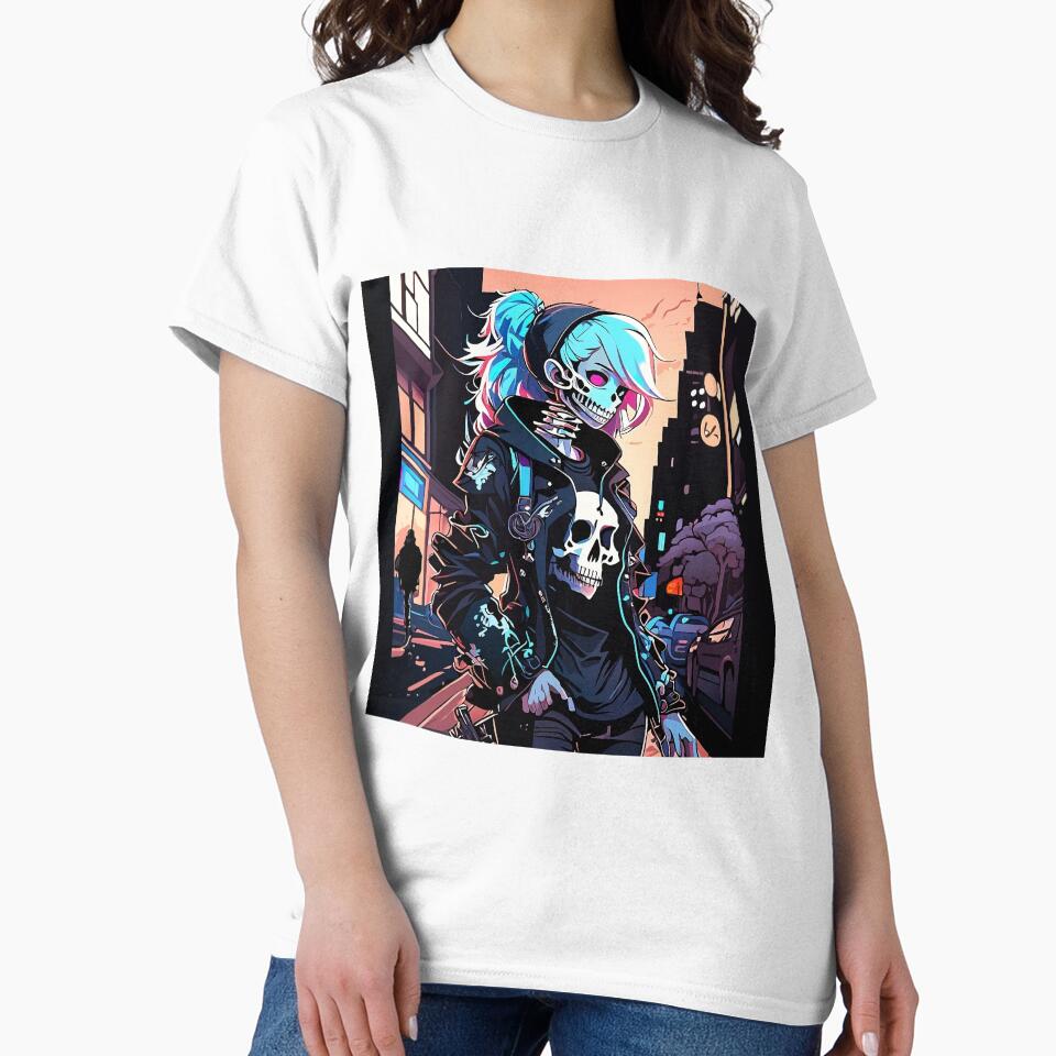 Hauntingly Chic: Girl Skeleton Fashion Street! by Watchara Aekcheen